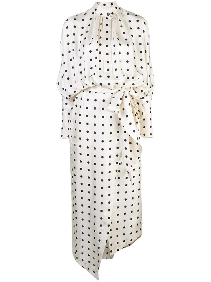 Petar Petrov Polka Dot Shirt Dress - White