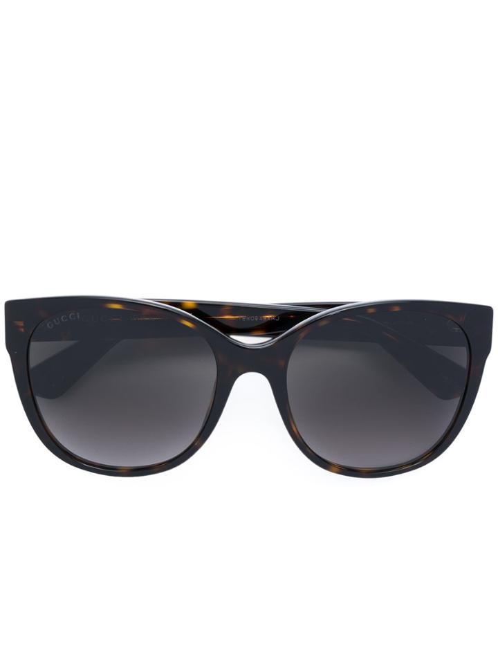 Gucci Eyewear Round Frame Sunglasses - Brown
