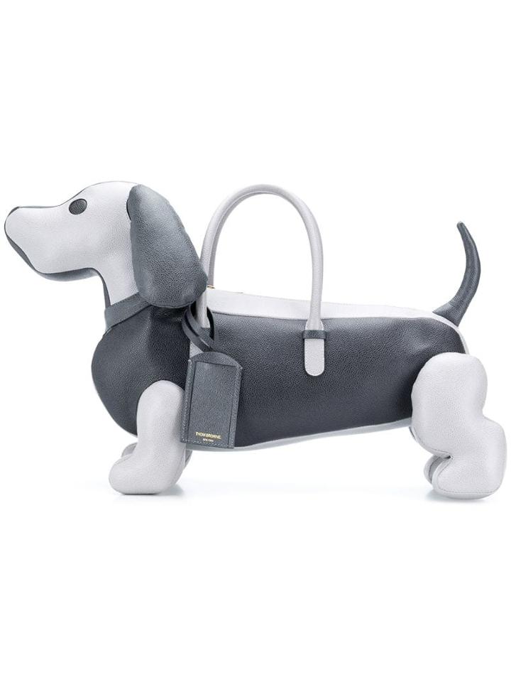Thom Browne Fun-mix Pebble Hector Bag - Grey