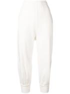 Mm6 Maison Margiela Cropped Track Pants - White