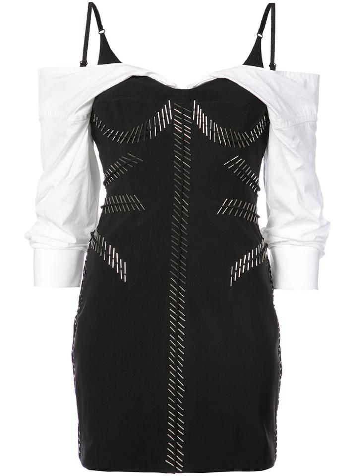 Alexander Wang Layered Look Biker Dress - Black