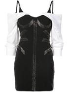 Alexander Wang Layered Look Biker Dress - Black