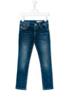 Diesel Kids - Stonewashed Denim Jeans - Kids - Cotton/polyester/spandex/elastane - 2 Yrs, Toddler Girl's, Blue