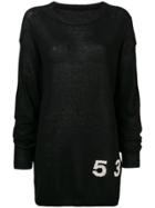 Yohji Yamamoto Side Printed Elongated Sweater - Black