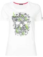 Loveless - Floral Skull T-shirt - Women - Cotton - 36, White, Cotton