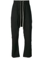 Rick Owens Drkshdw Long Drawstring Track Pants - Black