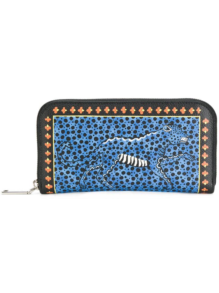 Etro Cheetah Print Continental Wallet - Multicolour