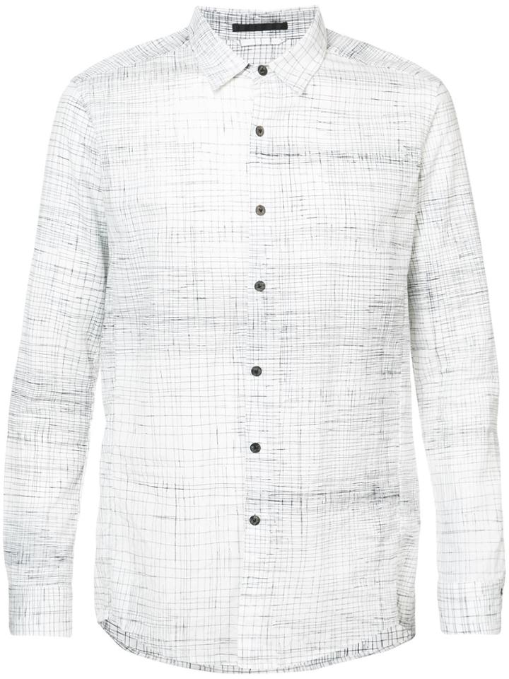 The Viridi-anne Grid Patterned Shirt - White