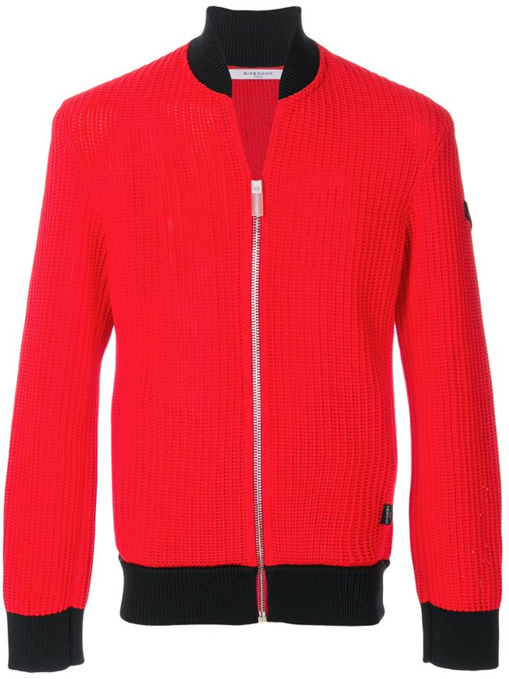 Givenchy Knitted Bomber - Red