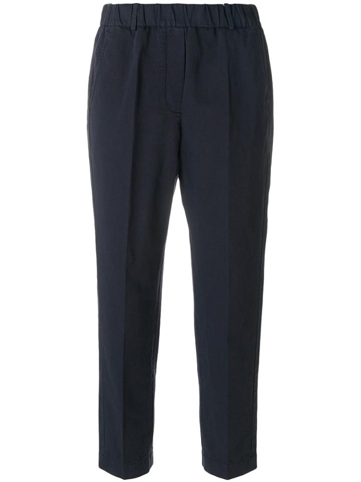 Incotex Cropped Tailored Trousers - Blue