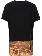 Letasca Chicago Print T-shirt, Men's, Size: Xl, Black, Cotton
