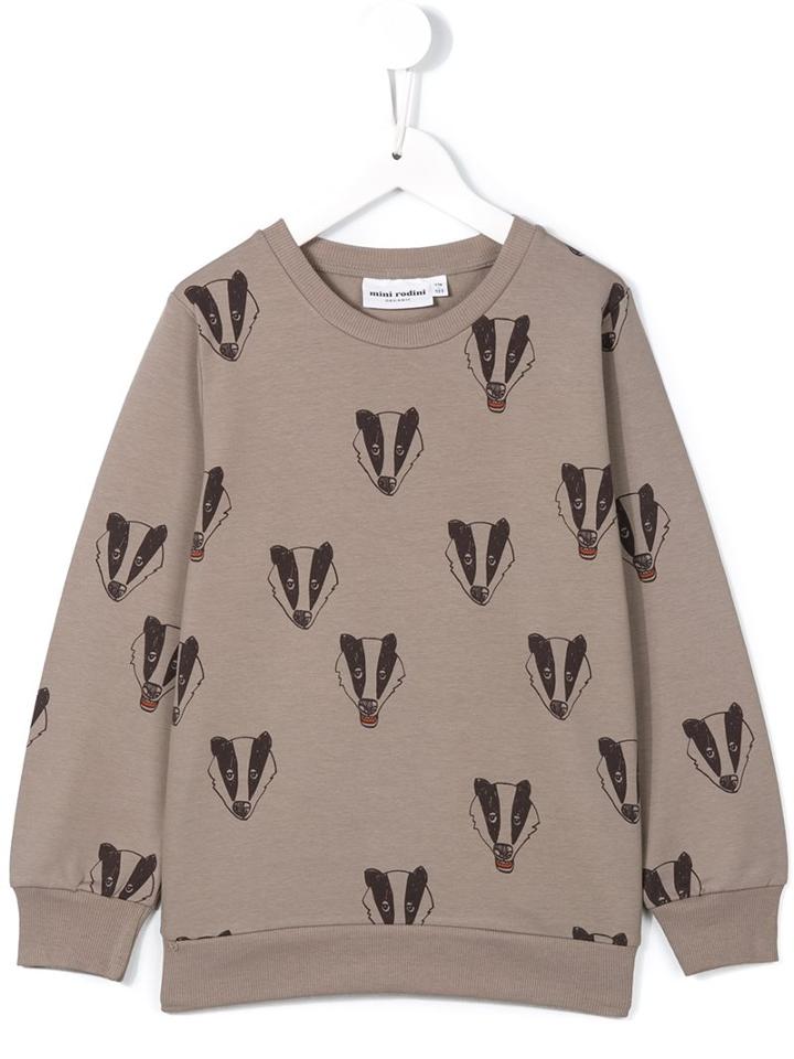 Mini Rodini 'badger' Sweatshirt, Boy's, Size: 11 Yrs, Grey