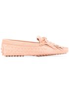 Tod's Ridged Ballerina Shoes - Pink