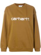 Carhartt Logo Print Sweatshirt - Brown