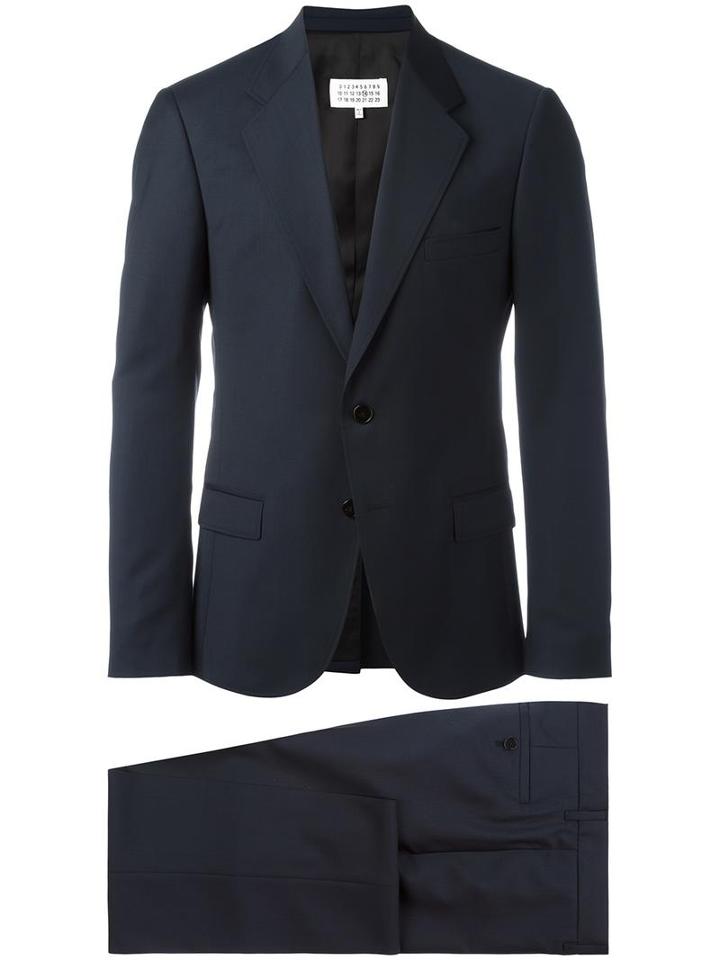 Maison Margiela Two Piece Suit, Men's, Size: 50, Blue, Virgin Wool/viscose/cotton