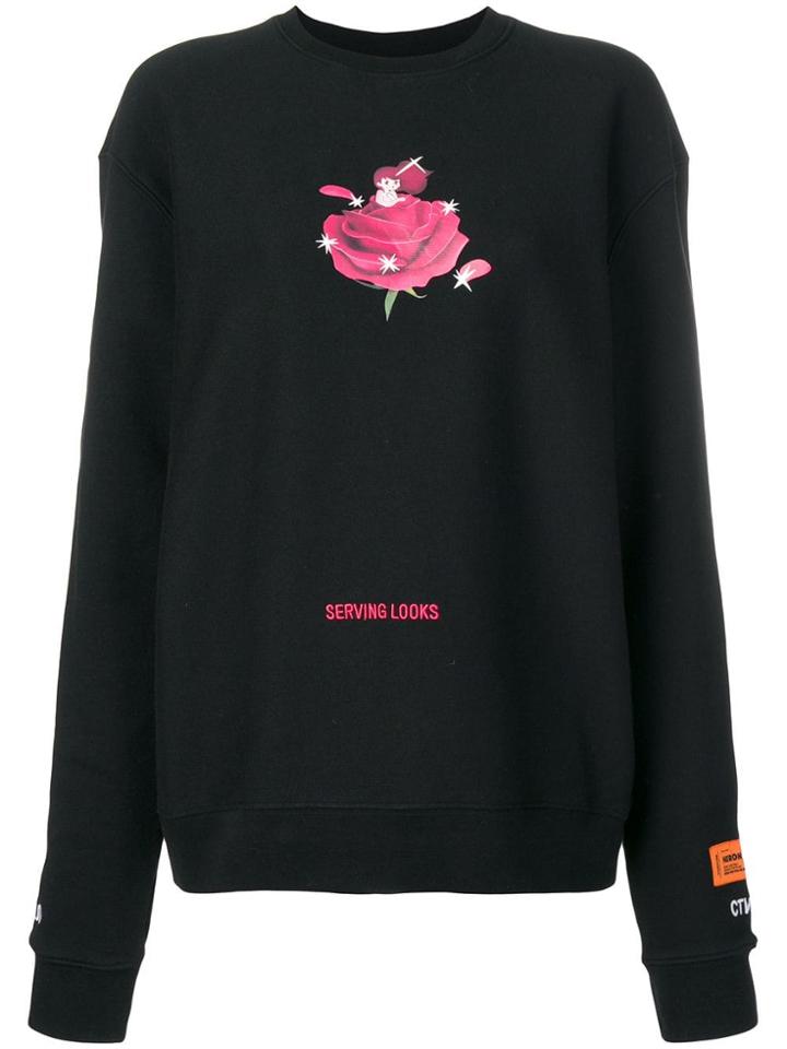 Heron Preston Front Print Sweatshirt - Black
