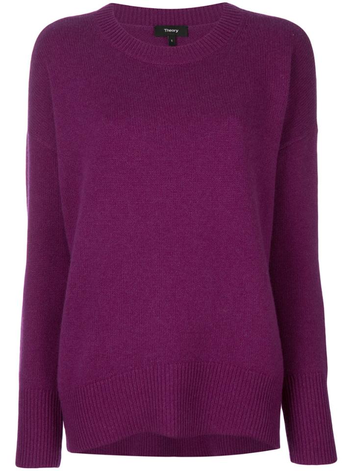 Theory Loose Fit Knit Top - Pink & Purple