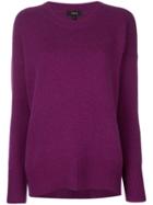 Theory Loose Fit Knit Top - Pink & Purple