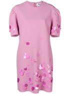 Msgm Embellished Puff-sleeve Dress - Pink