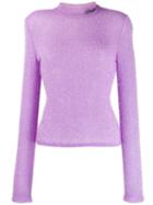 Philosophy Di Lorenzo Serafini Textured Long Sleeve Jumper - Purple