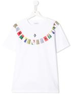 Marcelo Burlon County Of Milan Kids Teen Flag Print T-shirt - White