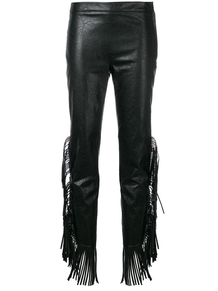 Giamba Fringed Sides Trousers - Black