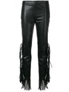 Giamba Fringed Sides Trousers - Black
