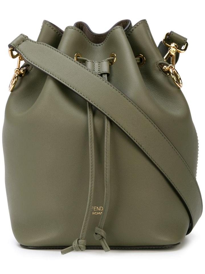 Fendi Drawstring Bucket Bag - Green