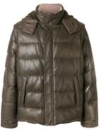 Loro Piana - Detachable Sleeves And Hood Jacket - Men - Lamb Skin/cashmere/goose Down - L, Green, Lamb Skin/cashmere/goose Down