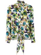 Amir Slama Printed Silk Shirt - White
