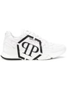 Philipp Plein Side Logo Low Top Trainers - White