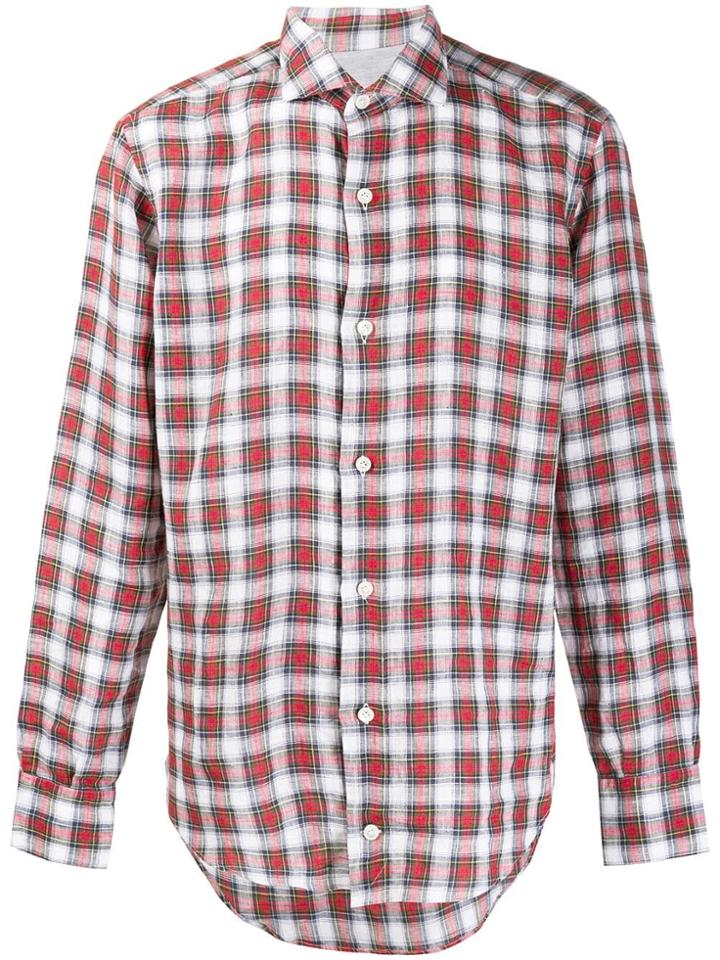 Eleventy Classic Check Shirt - Red