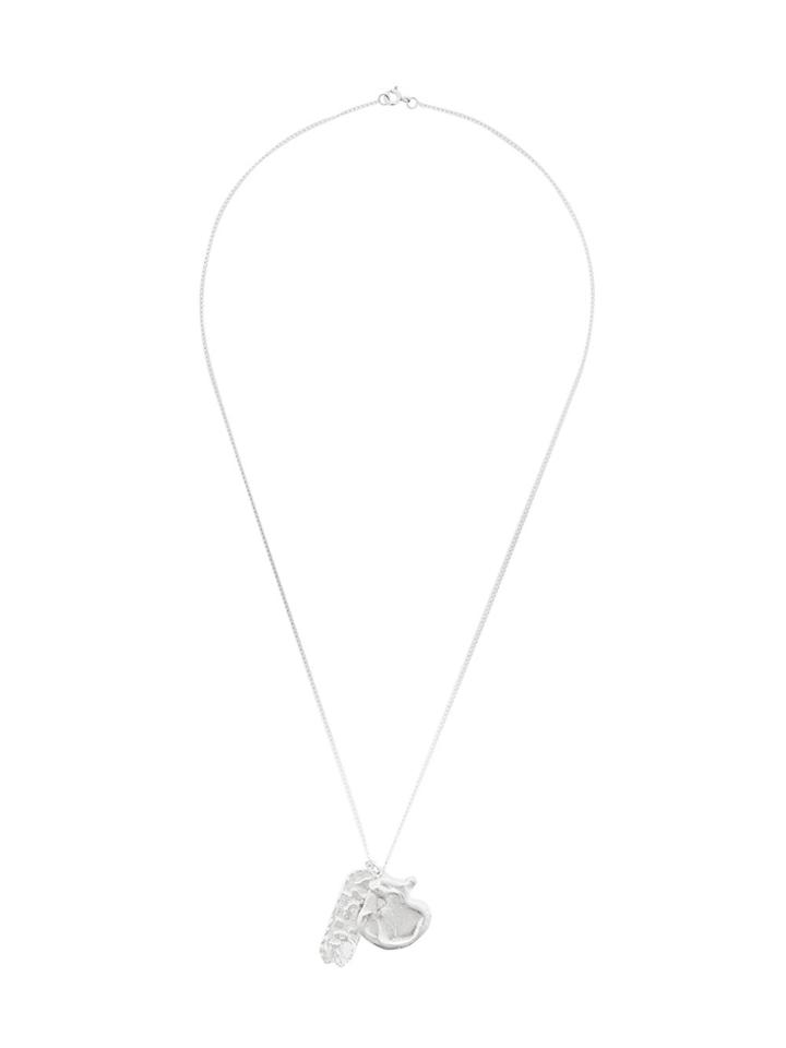 Joseph Crushed Metal Pendant Necklace - Metallic
