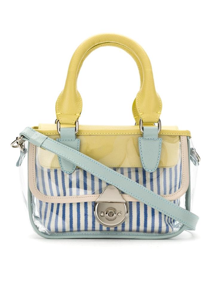 Sarah Chofakian Transparent Tote Bag - Blue