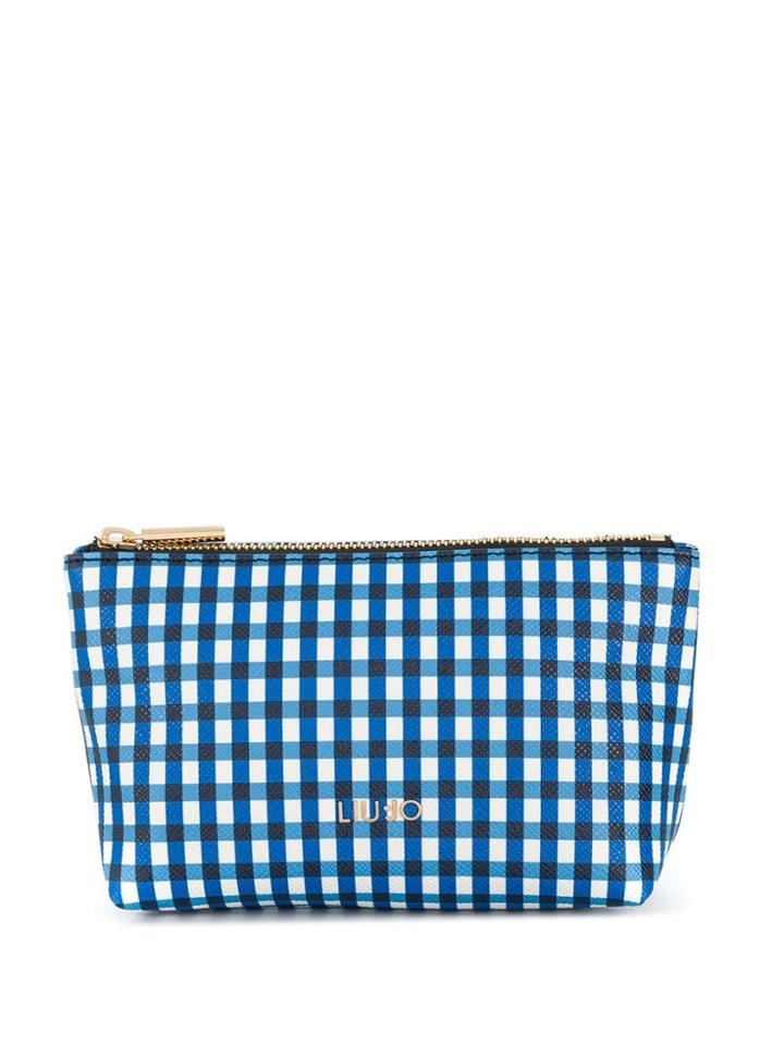 Liu Jo Gingham Make Up Bag - White