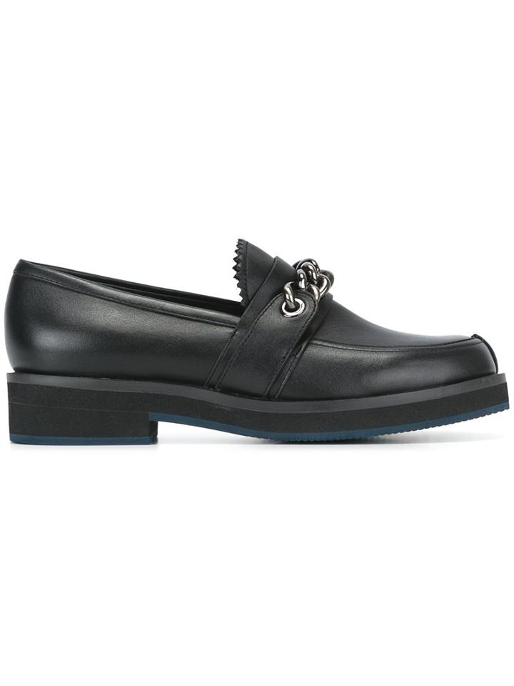 Jil Sander Navy Chain Detail Loafers