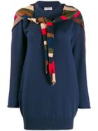 Sonia Rykiel Striped Tie Front Jumper - Blue