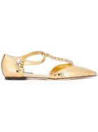 Dolce & Gabbana Embellished Ballerinas - Metallic