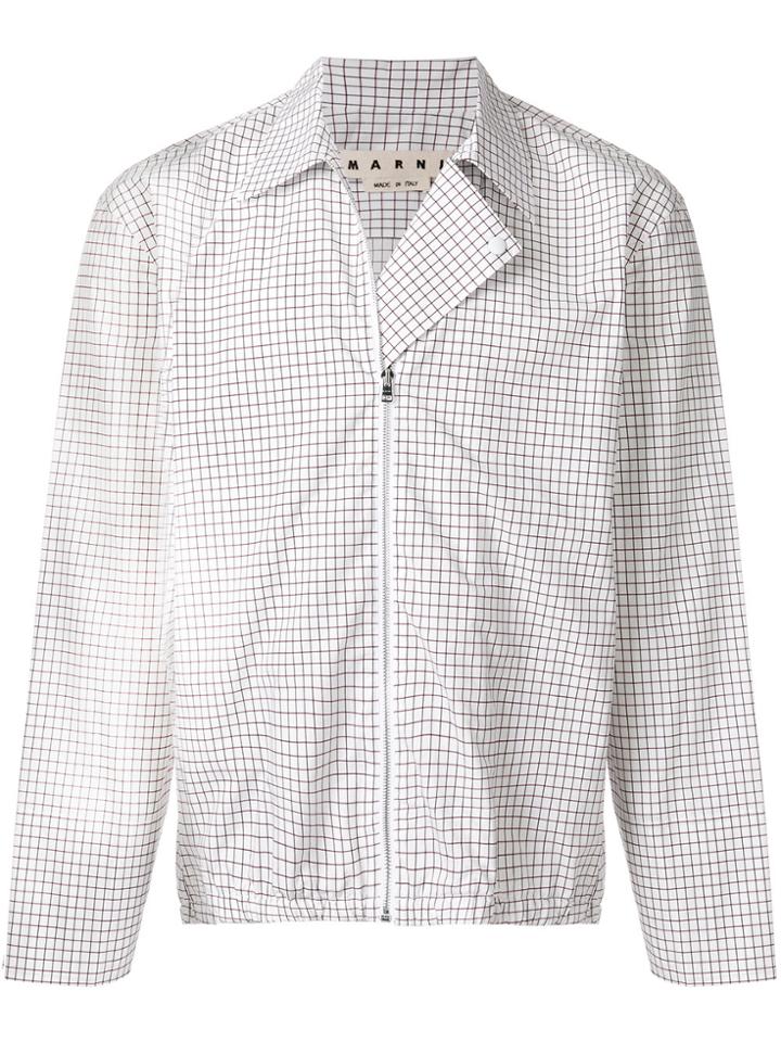 Marni Lightweight Pattered Jacket - White
