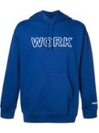Andrea Crews 'work' Print Hoodie, Men's, Size: Large, Blue, Cotton/polyester