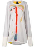 Bernhard Willhelm - Printed Sweatshirt Dress - Women - Cotton - One Size, Grey, Cotton