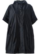 Jil Sander Navy Hooded Shortsleeved Raincoat