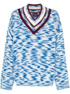 Calvin Klein 205w39nyc Oversized V-neck Printed Sweater - Multicolour