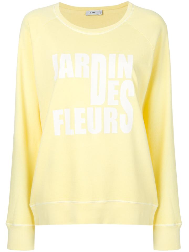 Closed Print Sweatshirt - Yellow & Orange