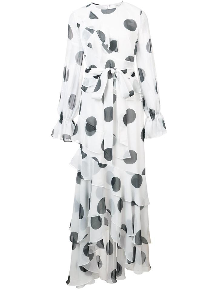 Sachin & Babi Angela Spotted Gown - White