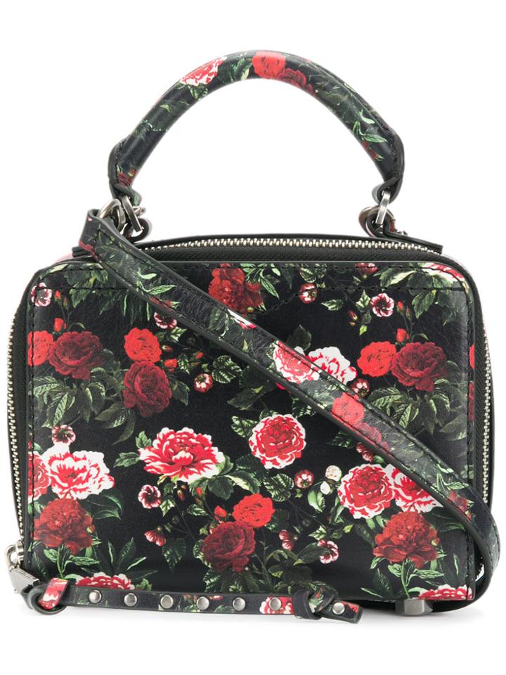 Rebecca Minkoff Floral Print Mini Tote - Black