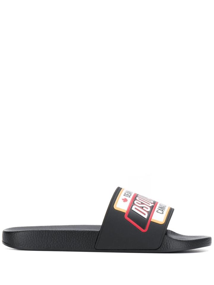Dsquared2 Logo Patch Slides - Black