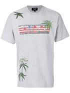 Creatures Of The Wind Leaf Embroidered T-shirt - Grey