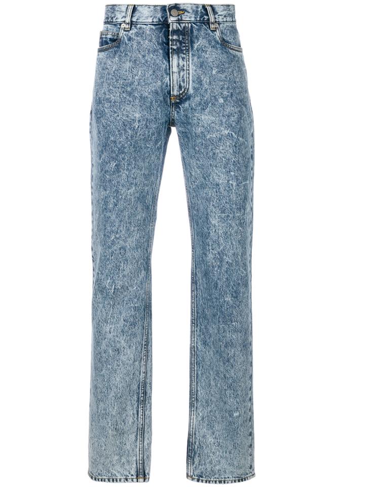 Maison Margiela Acid Wash Straight Leg Jeans - Blue