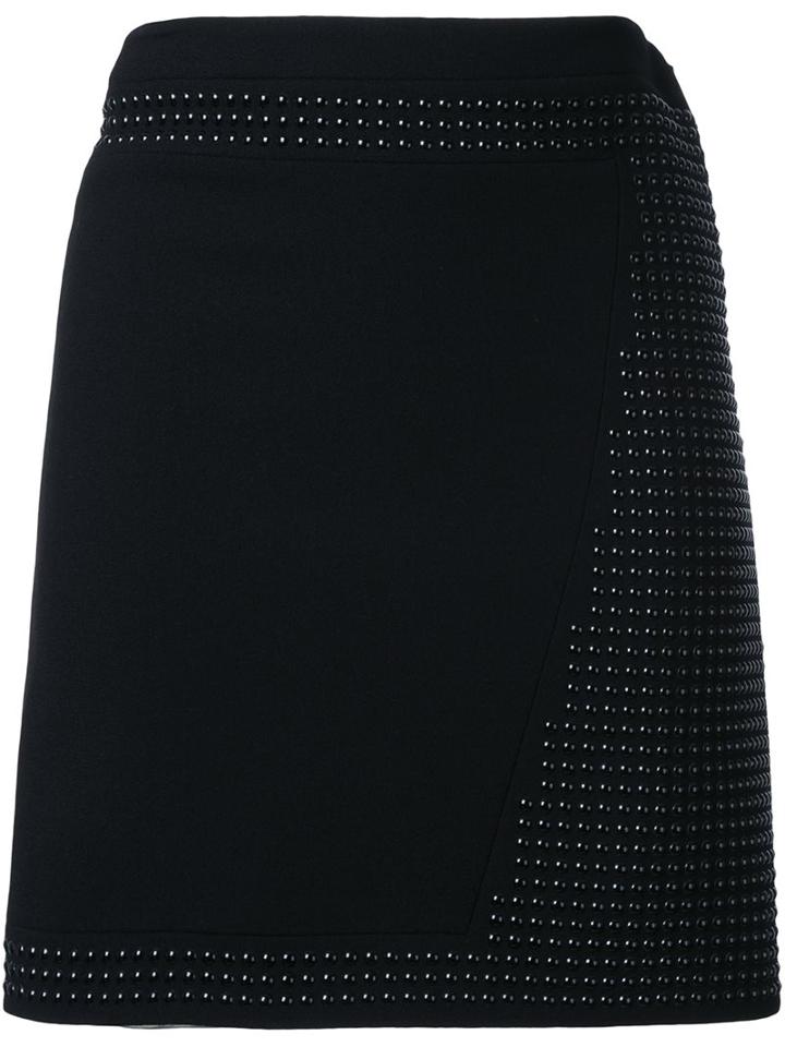 Christopher Kane Mini Hotfix Skirt, Women's, Size: 38, Black, Virgin Wool